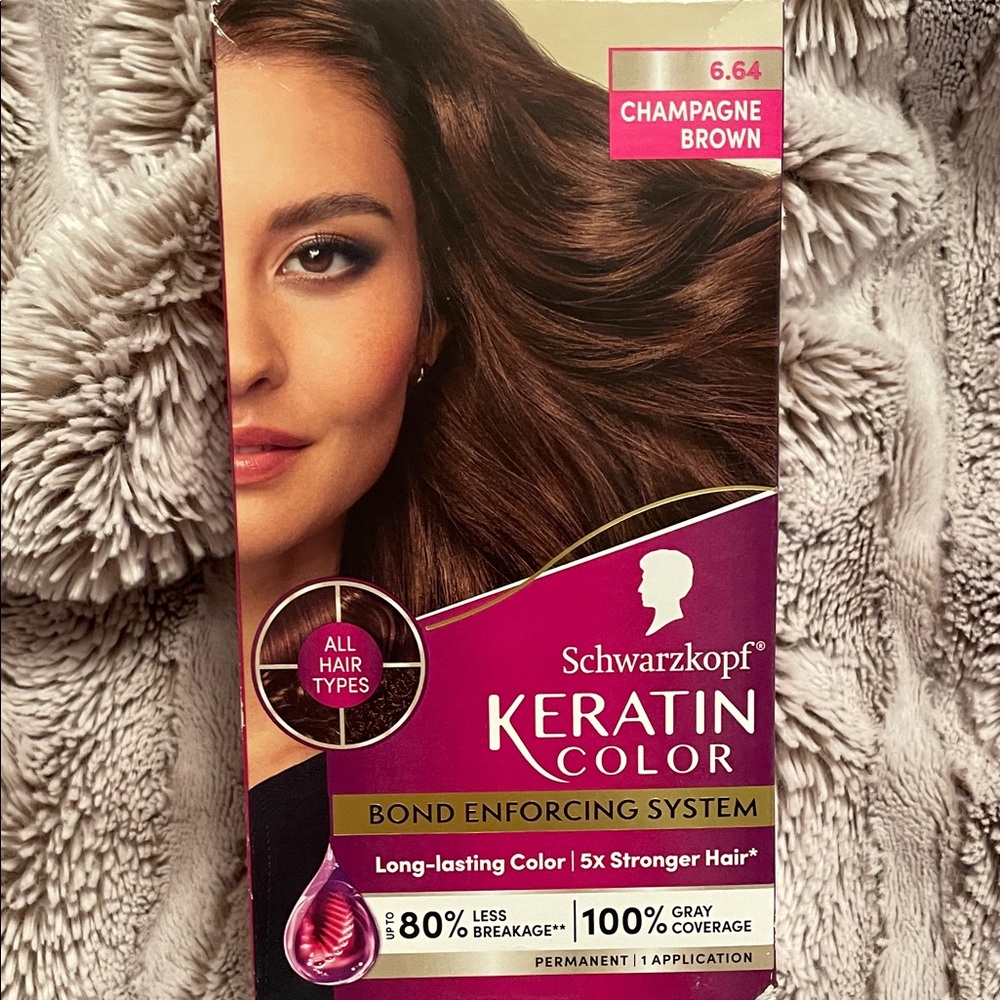 Schwarzkopf Keratin Color - Rich Champagne Brown new unopened purchased January